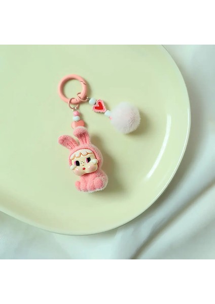 Yeni Çizgi Film Crybaby Keychain Sevimli Flocked Flocked Fabric Bebek Çanta Tahalet Aksesuarları Araba Anahtar Zinciri Moda Hediyesi A37 Renk: A37-5 (Yurt Dışından)