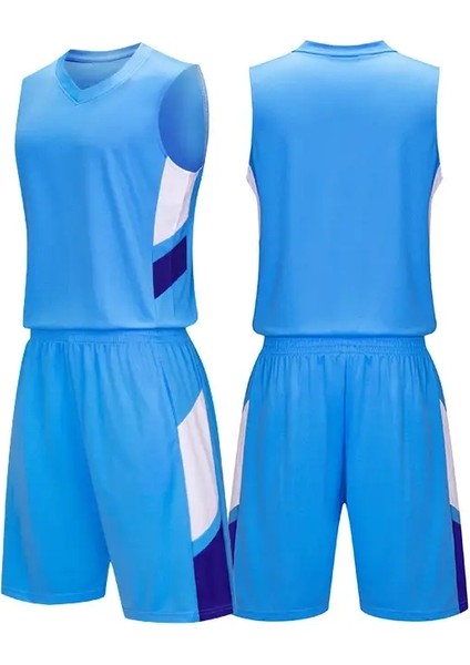 Çocuk Basketbol Forması Hızlı Kuruyan Eğitim Üniforma Gömlekleri Çocuk Spor Giyim Kiti Erkek ve Kız Eşofman Sporu Kıyleri Renk: A92-SKY Mavi/çocuk Boyutu: 3xs (95-115CM) (Yurt Dışından)