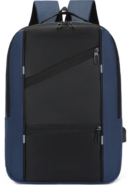 Yeni Erkekler Çift Omuz Sırt Çantası. Işletme Dizüstü Bilgisayar Çantası. Büyük Kapasite. Erkekler Için Basit ve Rahat Sırt Çantası. Renk: Mavi/boyut: 15 Inç (Yurt Dışından)