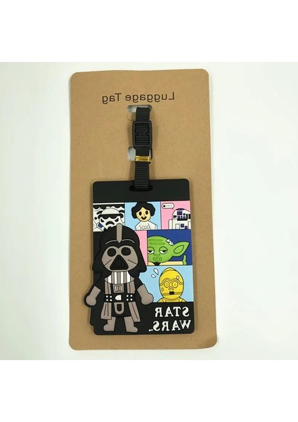 Cartoon Star Wars Seyahat Bagaj Tag Sevimli Bavul Kimliği Addres Tutucu Yatılı Bagaj Etiketi Etiketi Sevimli Kolye Hediye Aksesuarları Renk: Wushi Youda (Yurt Dışından)