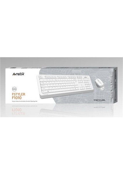 A4 Tech F1010 Q Usb Beyaz Fn-Mm Klv+Optik Mouse Set modelleri