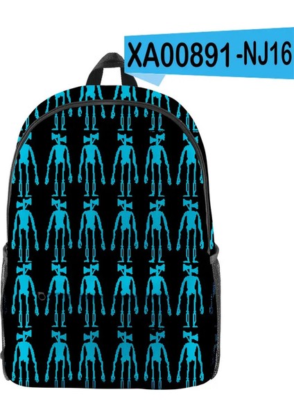 Trendy Gençlik Korku Creepypasta Siren Head School Çantalar Dizüstü Bilgisayar Sırt Çantaları 3D Baskılı Oxford Su Geçirmez Komik Seyahat Çantaları Renk: Gösterildiği Gibi (Yurt Dışından)