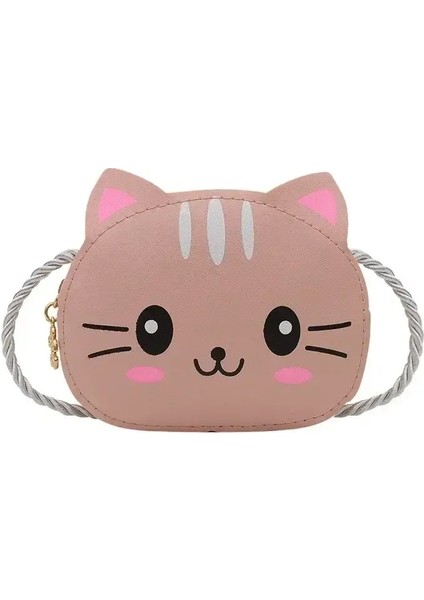 Sevimli Tasarım Çocuklar Küçük Kedi Omuz Çantaları Güzel Bebek Bebek Para Çantası Erkek Çocuklar Crossbody Bag Çanta Prenses Aksesuarları Renk: Pembe (Yurt Dışından)
