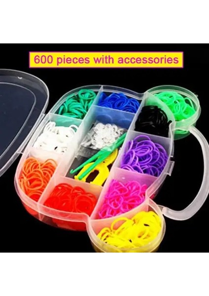Yaratıcı Renkli Tezgah Grupları Set Gökkuşağı Bilezik Yapmak Kit Diy Diy Lastik Bant Dokuma Bilezikler Zanaat Oyuncakları Kızlar Için Doğum Günü Hediyeleri Renk: Kırmızı (Yurt Dışından)