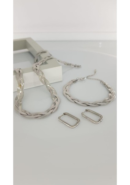 Gümüş Nostalji Çelik Takı Seti 335 fiyatları