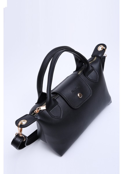 Siyah SHK135 Suni Deri, Tek Bölmeli, Çift Askılı El, Kol ve Çapraz Omuz Çantası indirimleri