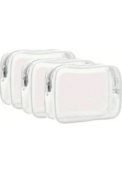 Puerhuaci 6 Parçalı Su Geçirmez Pvc Tuvalet Makyaj Çantası Fermuarlı ile Set-Erkekler Için Açık, Dalı Seyahat Organizatörleri Kadınolor: 3pcs Küçük (Yurt Dışından)