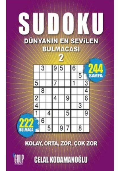 Sudoku 2 Hobi Kitabı 244 Sayfa Zihinsel Gelişim için Celal Kodamanoğlu ile fiyatları