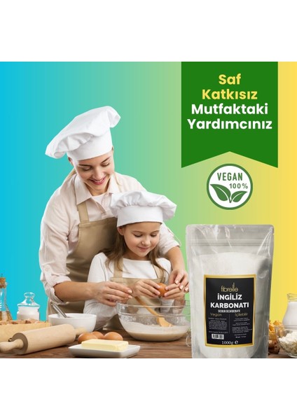Ingiliz Karbonatı / Katkısız / Doğal / Vegan / Içilebilir - 1kg(1000g)