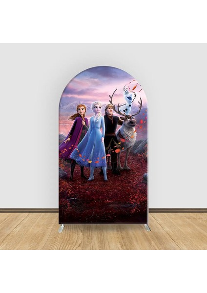Dondurulmuş Prenses Kemer Duvar Zemin Kapağı Elsa Anna Bebek Bebek Duş Çocuğunun Doğum Günü Özelleştirilmiş Elastik Parti Dekorcolor: 16/boyut: 1.6x3.9ft (50X120CM) (Yurt Dışından)
