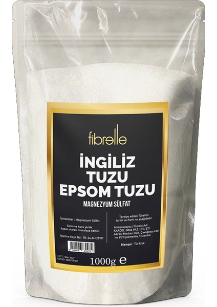 İngiliz Tuzu Epsom Tuzu Katkısız 1 kg