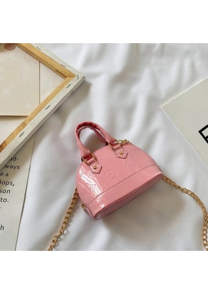 Yeni Pu Mini Omuz Çantası Mini Sevimli Küçük Küçük Satchel Madeni Para Cüzdanı: Pembe (Yurt Dışından)