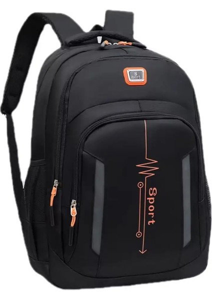 Erkekler Sırt Çantaları Oxford Su Geçirmez Sırplı Işletme Bilgisayar Çantası Günlük Seyahat Sırt Çantası Kıdemli Lise Öğrenci Okul Çantası Renk: Turuncu-2 (Yurt Dışından)