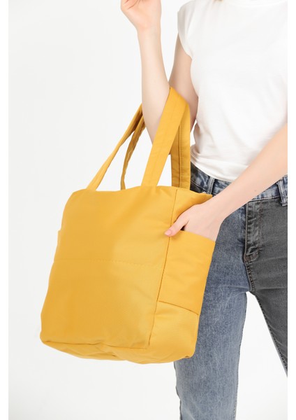 Hardal U25 Kanvas Kumaş, 3 Bölmeli, Fermuarlı, Yan Cep Detaylı ,askılı ,el, Kol ve Omuz Çantası fırsatları