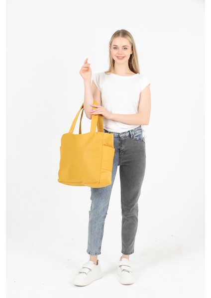 Hardal U25 Kanvas Kumaş, 3 Bölmeli, Fermuarlı, Yan Cep Detaylı ,askılı ,el, Kol ve Omuz Çantası indirimleri