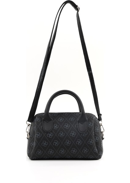 Monogram Baskılı Siyah SHK184 Suni Deri ,fermuarlı Tek Bölmeli ,askılı El, Kol ve Omuz Çantası fırsatları