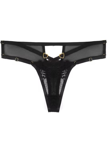 Intive Kalp Aksesuarlı Dantelli Arkası Tül Detaylı Tasarım Tanga fırsatları