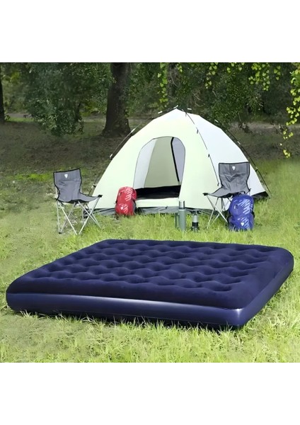 Çift Kişilik 192X152X22 cm Kamp Tatil Şişme Yatak Kamp Yatağı