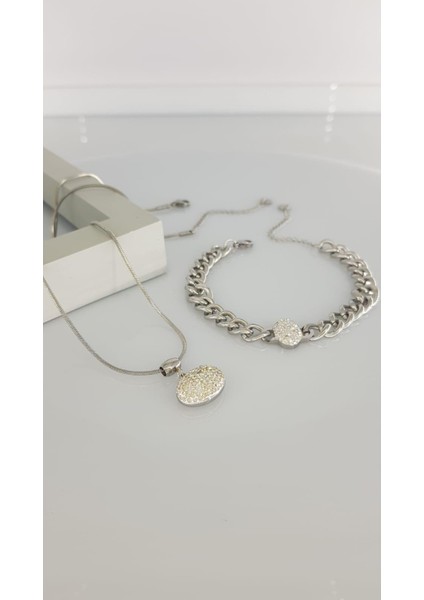 Kolye Bileklik Gümüş Çeliktakı 308