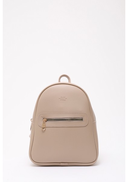 Vizon Shk200 Deri 2 Bölmeli Fermuarlı Yazılı Kolon Askılı Sırt Çantası U:26 E:22 G:9 Cm