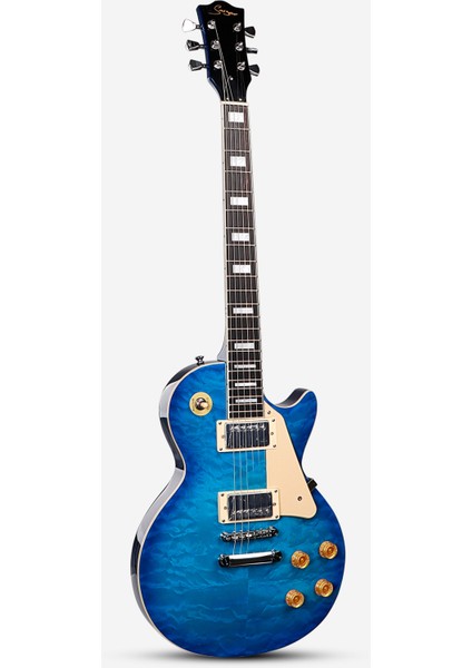 Les Paul Elektro Gitar L-G9-P1 Bls