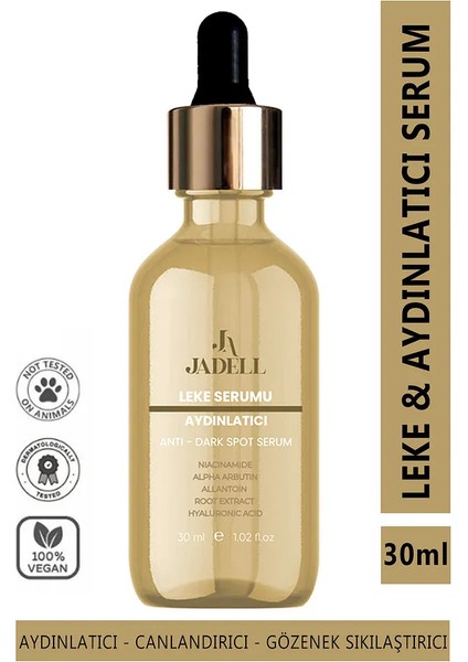 Jadell Niacinamide, Hyaluronic Acid Canlandırıcı Alkol, Paraben Içermeyen Leke Karşıtı Serum 30 ml