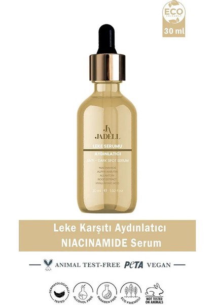 Jadell Niacinamide, Hyaluronic Acid Canlandırıcı Alkol, Paraben Içermeyen Leke Karşıtı Serum 30 ml modelleri