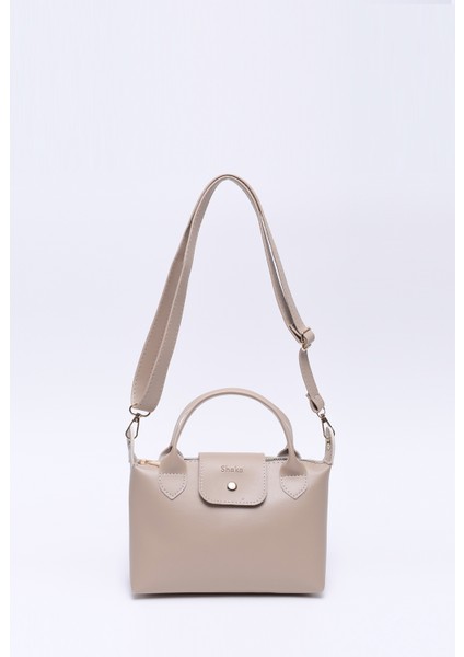 Vizon SHK135 Suni Deri, Tek Bölmeli, Çift Askılı El, Kol ve Çapraz Omuz Çantası