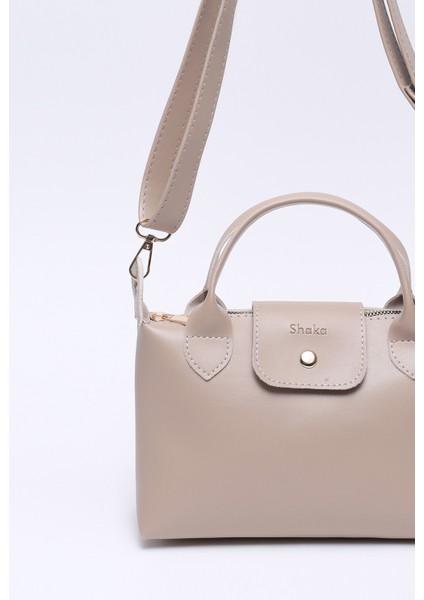 Vizon SHK135 Suni Deri, Tek Bölmeli, Çift Askılı El, Kol ve Çapraz Omuz Çantası