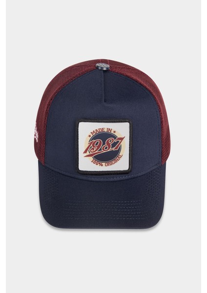 Made In 1987 Logolu Lacivert-Bordo Trucker Şapka indirimleri