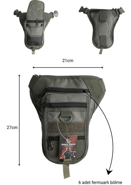 Tactical Özel Bölmeli Bel/bacak Çantası