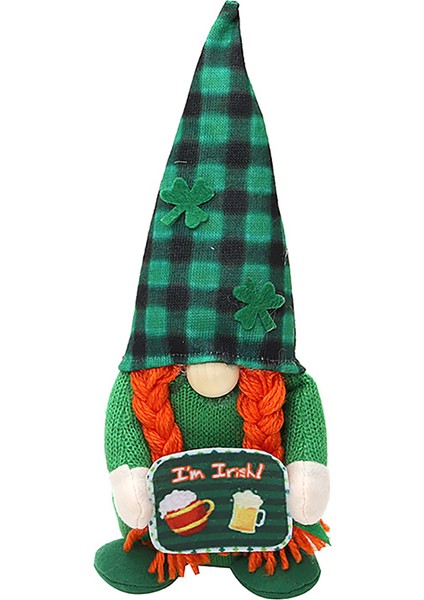 Aziz Patrick Günü Gnome Dekorasyonu, Irlanda Leprikonu Isveç Nisse Tomte Ev Masaüstü Için Iskandinav Süsleri, B (Yurt Dışından)