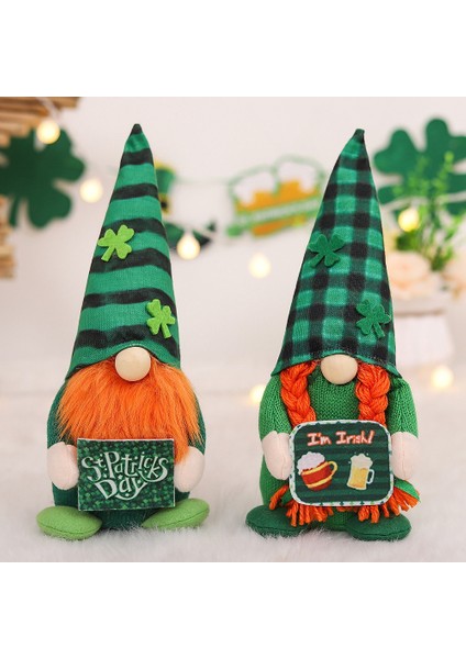 Aziz Patrick Günü Gnome Dekorasyonu, Irlanda Leprikonu Isveç Nisse Tomte Ev Masaüstü Için Iskandinav Süsleri, B (Yurt Dışından) indirimleri