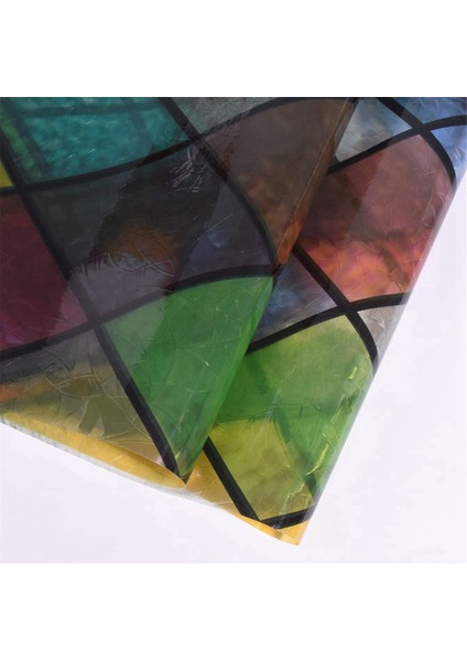 Gizlilik Pencere Filmi, Vitray Gökkuşağı Pencere Folyosu, Ev, Ofis Için Yapıştırıcısız 3D Dekoratif Pencere Çıkartmaları 45CM (Yurt Dışından) fırsatları