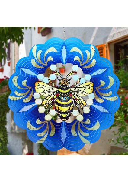 Arı Rüzgar Döndürücüler 3D Asılı Rüzgar Döndürücü Arı Süsü Hediyeleri, Açık ve Kapalı Dekor Için Demir Rüzgar Kinetik Heykeli (Yurt Dışından) modelleri