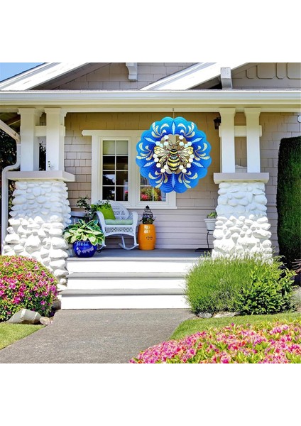 Arı Rüzgar Döndürücüler 3D Asılı Rüzgar Döndürücü Arı Süsü Hediyeleri, Açık ve Kapalı Dekor Için Demir Rüzgar Kinetik Heykeli (Yurt Dışından) indirimleri