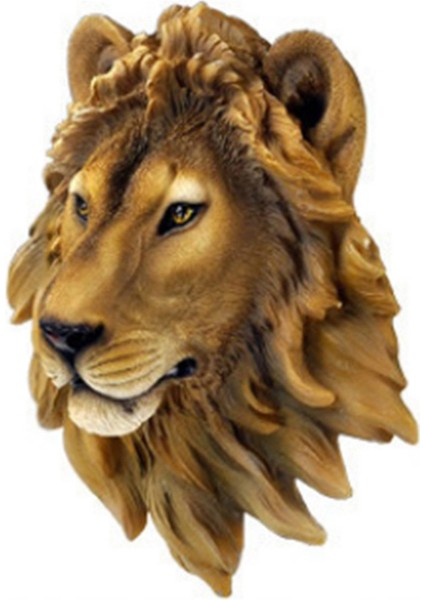 Duvar Dekorasyon Şarap Mahzeni Aslan Kafası Simülasyon Heykel Yaratıcı Dekor Reçine Zanaat Beast Head Duvar Heykeli (Yurt Dışından)