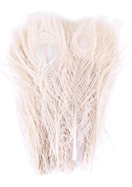 50 Pcs / Gözdeki Doğal Beyaz Tavuskuşu Tüyleri, Tavuskuşu Tüyü Düğün Dekorasyonunun 10 Ila 12 Inç (Yurt Dışından)