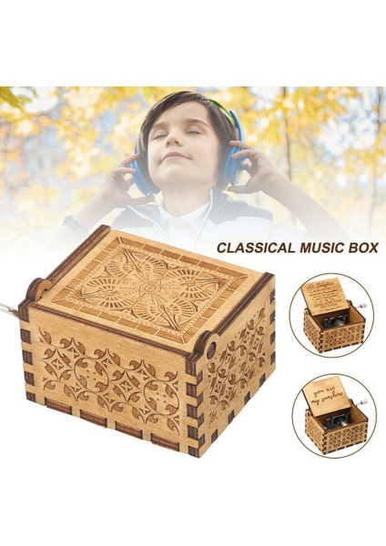 Ahşap Müzik Kutusu Anneden Kıza - Sen Benim Güneşimsin Kazınmış Noel Hediyesi El Kranklı Ahşap Müzik Kutusu Güneş Işığı El Sanatları (Yurt Dışından) modelleri