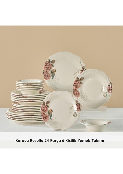 Roselle 24 Parça 6 Kişilik Desenli Yemek Takımı Çok Renkli Stoneware Malzeme modelleri