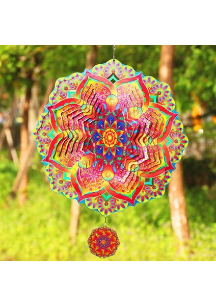 Mandala Rüzgar Spinner Metal 3D Dönen Rüzgar Çanları Lüks Sanat Bahçe Asılı Dış Mekan Dekorasyon (Yurt Dışından) fırsatları