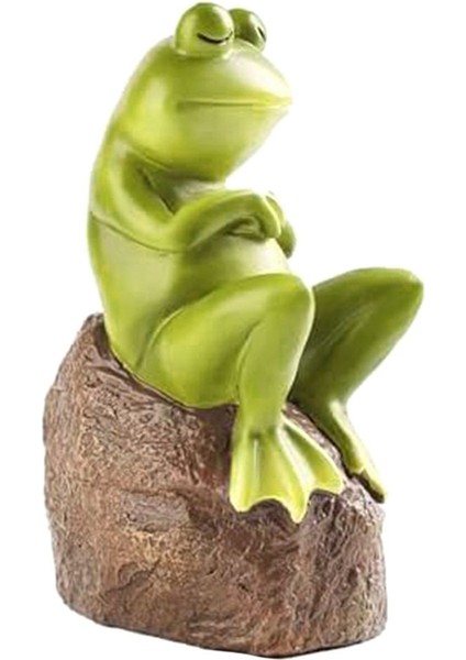 Komik Kurbağa Bahçe Heykelleri Dekoru, Açık Hava Reçine Uyuyan Kurbağalar Bahçe Hayvan Heykeli, Su Geçirmez Dış Mekan Kurbağa Figürleri (Yurt Dışından)