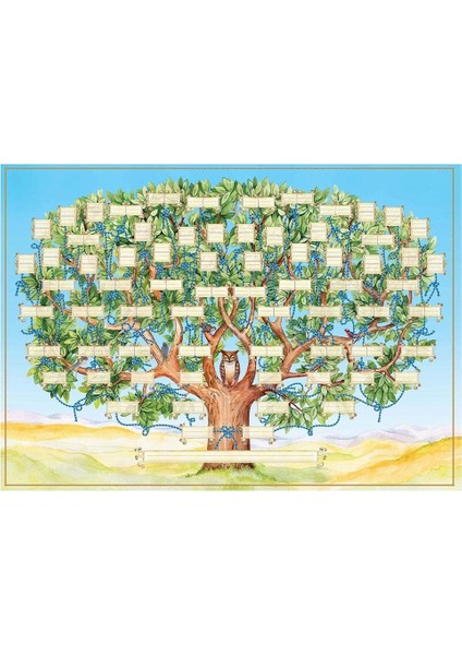 6 Nesil Şecere Posteri Boş Doldurulabilir Soy Tablosunu Dolduracak Aile Ağacı Tablosu, Aile Ağacı Resim A'yı Yazdır (Yurt Dışından)