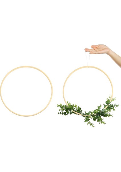 Çelenk Yüzükler, 12 Paket 6 Boyutları Ahşap Bambu Çiçek Çember Çelenk Makrome Zanaat Hoop Yüzükler Dıy Dream Catcher Için (Yurt Dışından) fiyatları