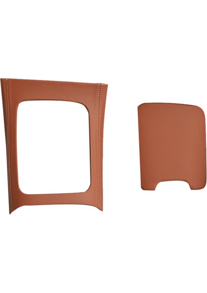 Araba Tasarım Merkezi Kontrol Paneli Pu Ped Dekoratif Kapak Mercedes Benz Glc-Class X254 GLC300L 2023-2024, Taş Kahverengi (Yurt Dışından)