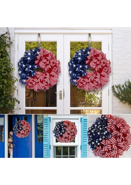 Yaz Vatanseverlik Bağımsızlık Günü Çelengi, Ön Kapı Için Anma Günü Çelenkleri, Hoş Geldiniz Tabelası Kapı Askıları 30CM (Yurt Dışından) modelleri