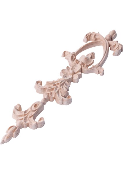 1x Ahşap Oyma Köşe Onlay Aplike Boyasız Çerçeve Çıkartması Ev Dekor 25X6 cm (Yurt Dışından) fırsatları