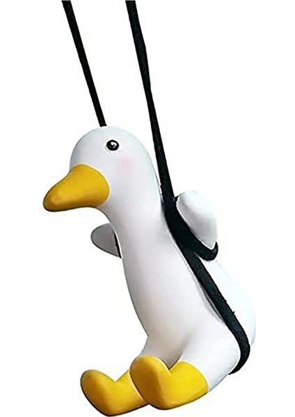 Sallanan Ördek Asılı Süsleme, Araba Dikiz Aynası Üzerinde Sevimli Salıncak Ördek Kolye, Salıncak Ördek Dekoru, Salıncak Ördek, Tip A (Yurt Dışından)