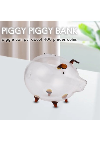 Domuz Kuma Para Kutuları Para Tasarrufu Kutusu Sevimli Şeffaf Cam Hatıra Doğum Günü Hediyesi Çocuklar Çocuklar Için-Kahverengi (Yurt Dışından) indirimleri