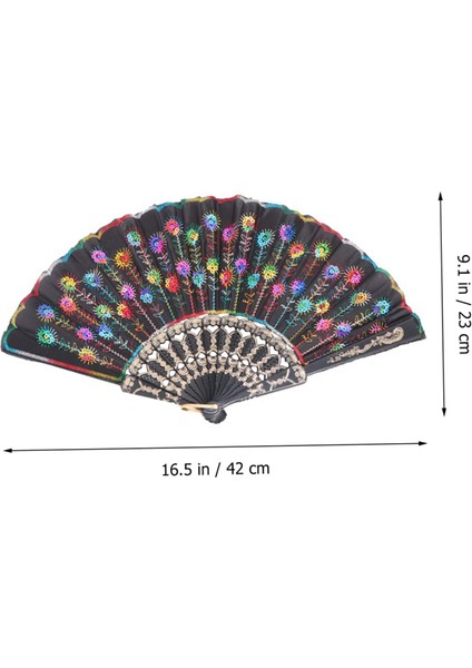 2 Adet Katlanır Yelpazeler Elde Taşınabilir Katlanır Yelpazeler Ispanyol Çiçekli Katlanır El Yelpazeleri Hediye Parıltılı Çiçekli Yelpaze Hediye Yelpaze Dans Yelpazesi (Yurt Dışından) fırsatları